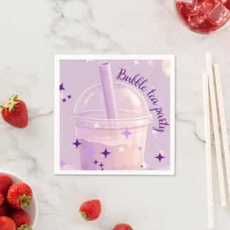 bubble tea rymdparty pappersservett
