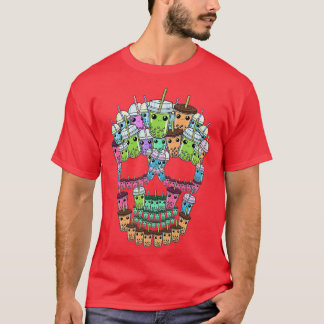 Bubble Tea Skull Shirt Manar Boba Tea Gift Women B T Shirt