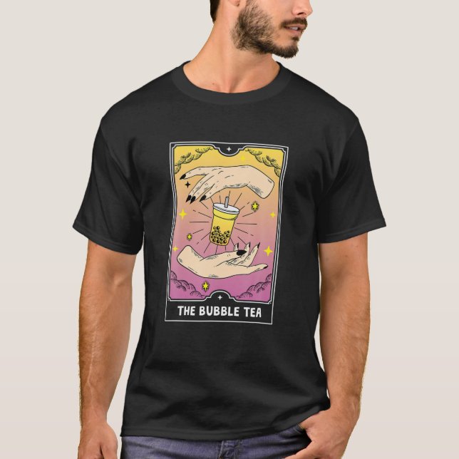 Bubble Tea Tarot Card T Shirt (Framsida)