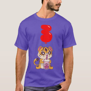 Bubble Tea Tiger - 3:e födelsedagen - Kids Balloon T Shirt