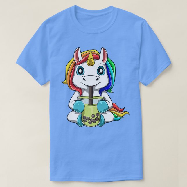 Bubble Tea Unicorn Boba Tea 528 T Shirt (Design framsida)