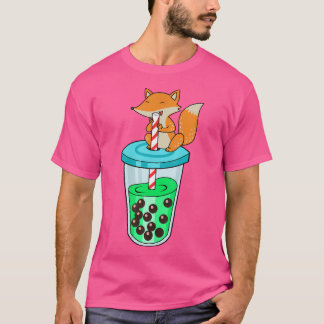Bubble Tea Women Fox Boba Tea Fox T Shirt