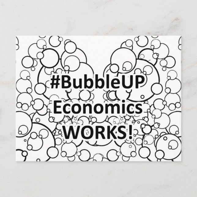 Bubble Up-ekonomi fungerar Vykort (Framsida)