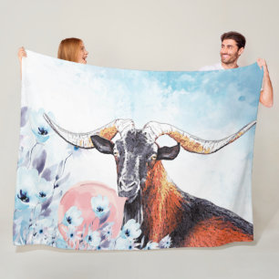 Bubble Watercolor Kiko Goat Buck GetYerGoat™ Fleecefilt