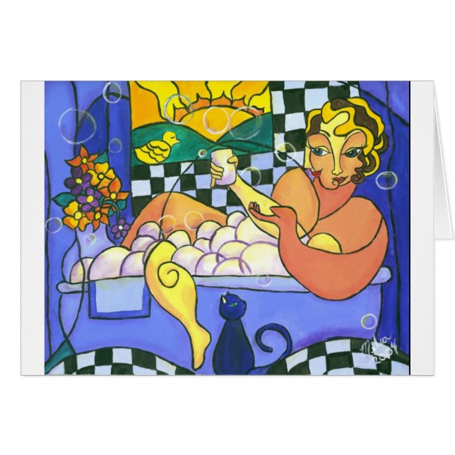 BubbleBath Hälsningskort (Framsidan Horizontal)