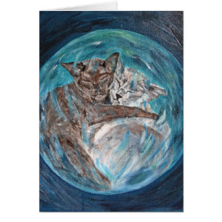 Bubblecats i Cyberspace Hälsningskort