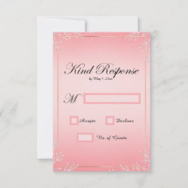 Bubblegum Blush bröllopssvarskort OSA Kort