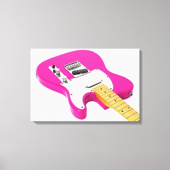 BUBBLEGUM ELECTRIC GUITAR 16 x 24 Canvastryck (Framsida)