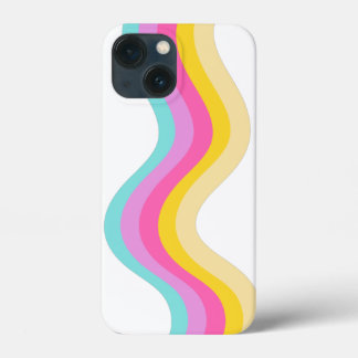 Bubblegum Färg Vågigt Rainbow iphone case