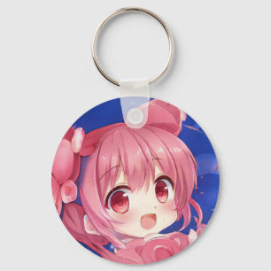 Bubblegum jordgubbsbär ro chibi animixa manga nyckelring