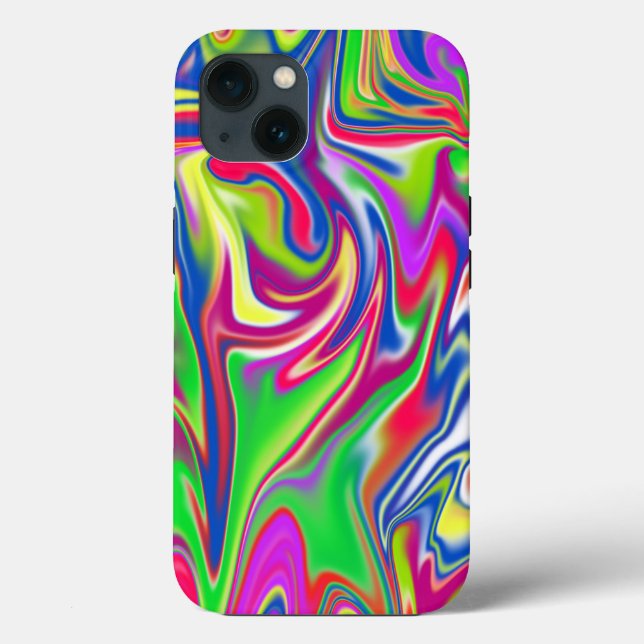 Bubblegum Marble, iPhone 13 Fodral (Baksida)