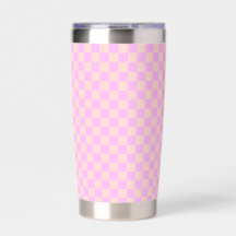 Bubblegum/Peach Modern Checkerboard