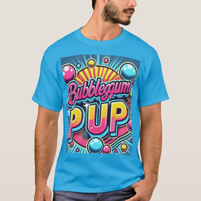 Bubblegum pop-konst av brant Retro T Shirt (Framsida)
