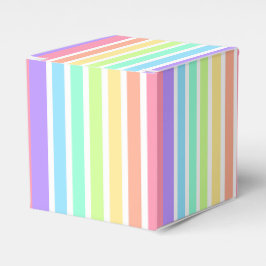 Bubblegum regnbåge och vitt rand presentaskar