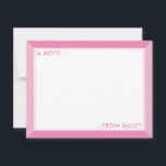 Bubblegum Rosa 2-Tone Cute Girly Anteckningskort<br><div class="desc">Den här designen har två tonar ram gräns med plats för din personliga text överst och grund. Klicka på knappen Anpassa om du vill flytta/ bilder och ändra texten ytterligare! Det finns variationer i denna utformning, ytterligare färg och samordnade produkter i vår butik, zazzle.com/store/doodlelulu. Kontakta oss om du behöver den...</div>
