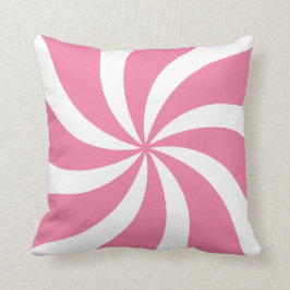 Bubblegum Rosa Candy Swirl Kudde