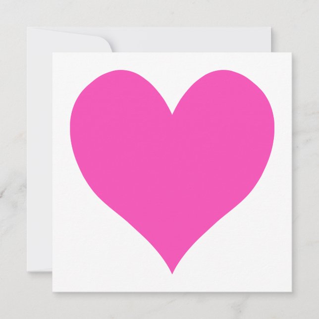 Bubblegum Rosa Cute Heart Shape Inbjudningar (Framsida)