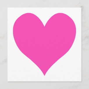 Bubblegum Rosa Cute Heart Shape Inbjudningar