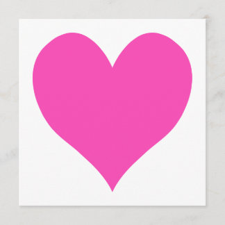 Bubblegum Rosa Cute Heart Shape Inbjudningar