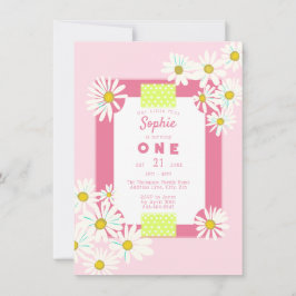 Bubblegum Rosa Daisy Ram Little Miss Birthday Inbjudningar