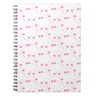 Bubblegum Rosa Flowers, Small Blommigt Print Anteckningsbok