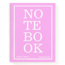 Bubblegum Rosa Modern Stor "NOTISBOK" Notisblock