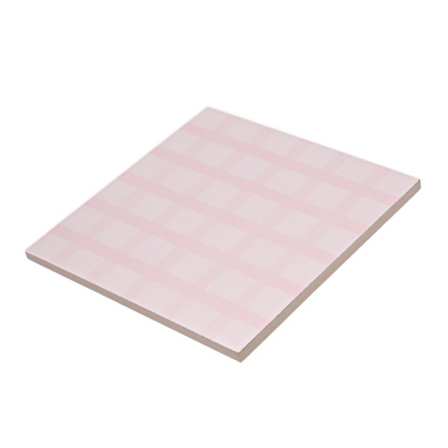 Bubblegum Rosa Och Lavendel Röda Gingham Mönster Kakelplatta (Sidan)