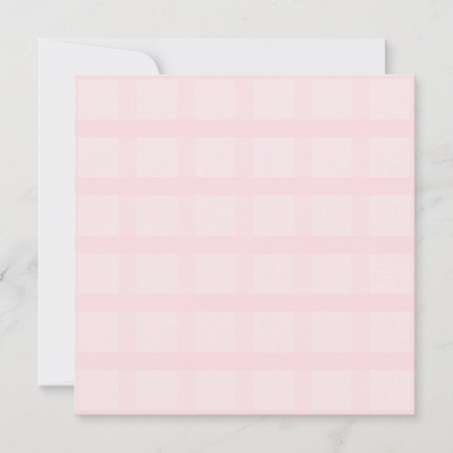 Bubblegum Rosa Och Lavendel Rödfärgad Gingham Möns Kort (Framsida)