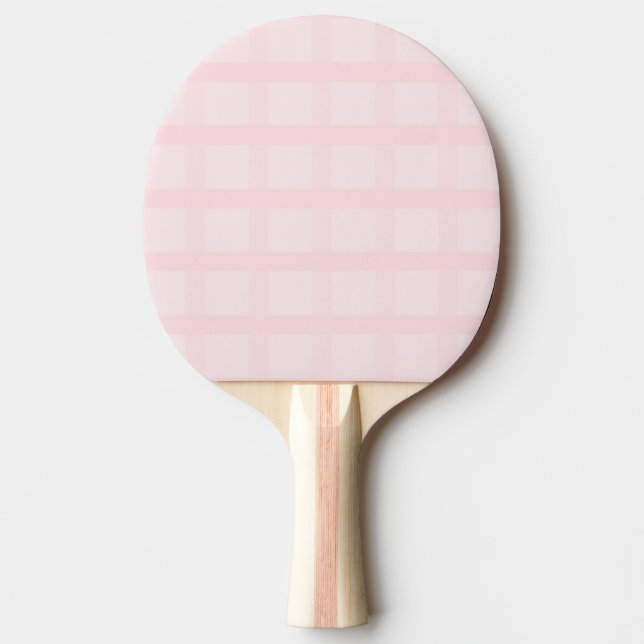 Bubblegum Rosa Och Lavendel Rödfärgad Gingham Möns Pingisracket (Framsidan)