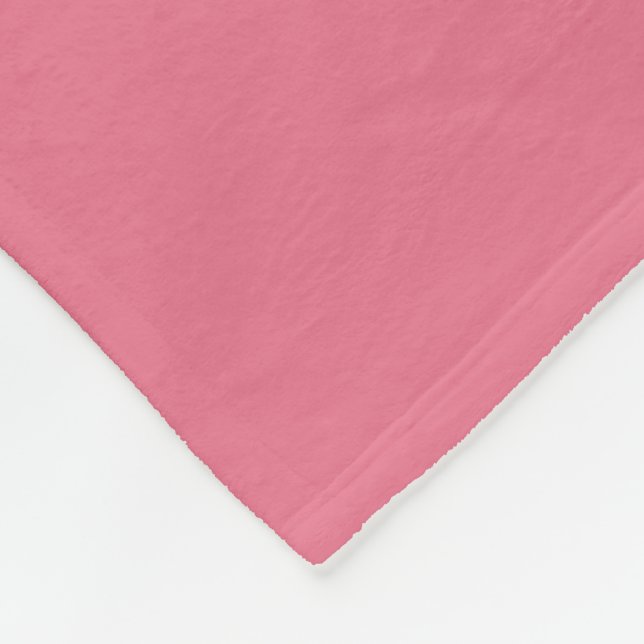 Bubblegum Rosa Solid Färg Print, Rouge  Rosa Fleecefilt (Hörn)