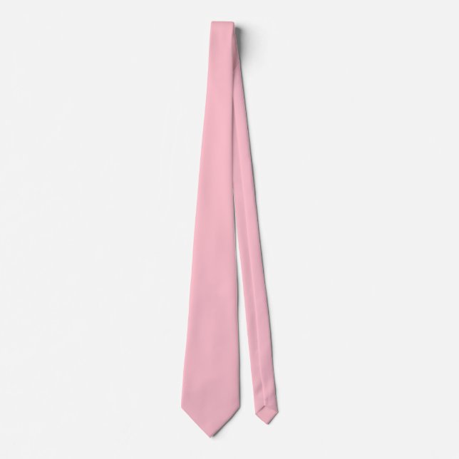 Bubblegum Rosa Solid Färg Slips (Framsida)