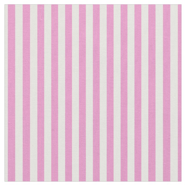 Bubblegum Rosa & White Rand Tyg (Närbild)