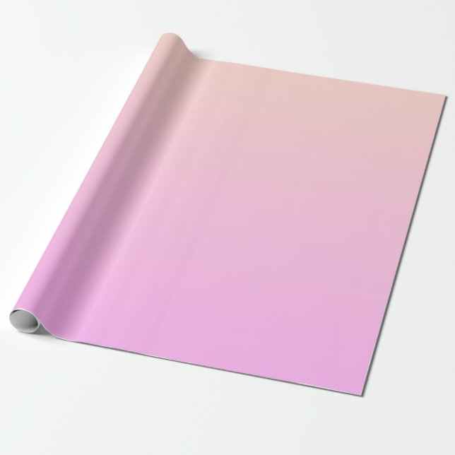 Bubblegum & Soft Peach Ombre Wrapping Paper Presentpapper (Utrullad)