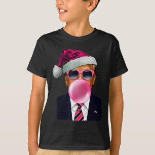 Bubblegum Trump Blåser Bubble Gum Jul Rosa T Shirt