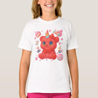 Bubblegum Unicorn Bear T Shirt