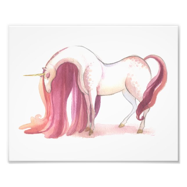 Bubblegum Unicorn-fotoavtryck Fototryck (Framsidan)