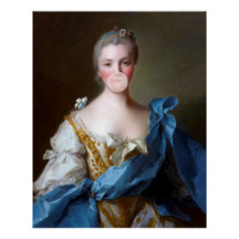 Bubblegumm-Diva med blå fjäril