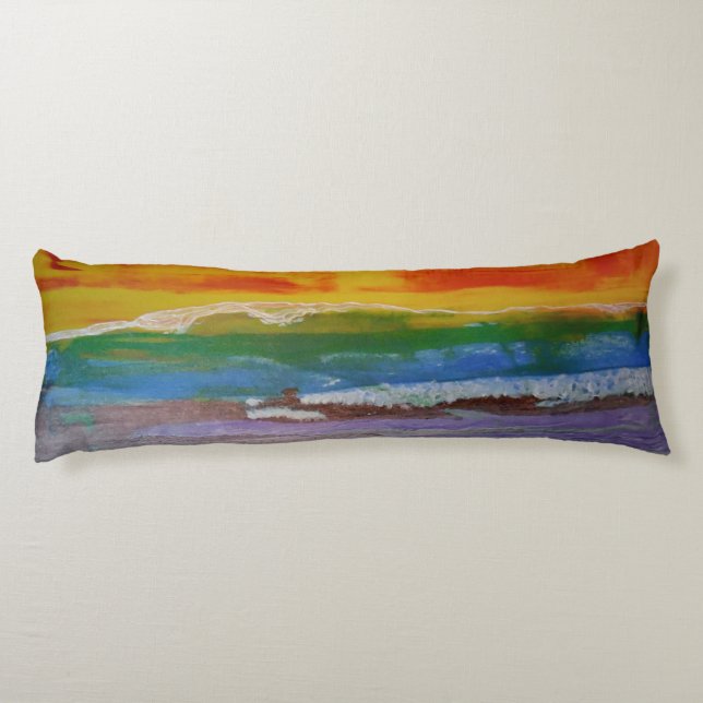 Bubblepaca kuddar, samma målning på båda sidor kroppskudde (Baksidan)