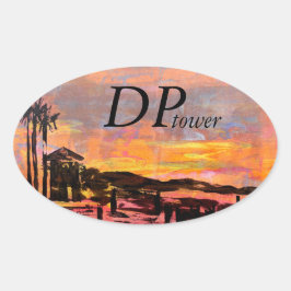 Bubblepacitetstorkar, Dana Point torn Ovalt Klistermärke