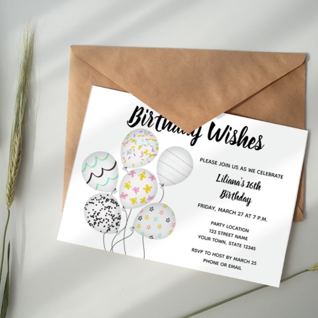 Bubblering av elegant på födelsedag inbjudningar (Skapare uppladdad)
