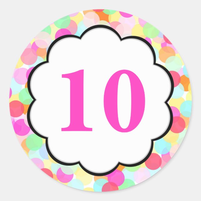 Bubbles #2 - Nummerrunda etiketter (Framsida)