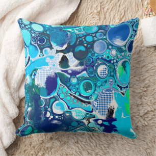 Bubbles Abstrakt Art Kudde