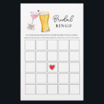 Bubbles and Brew Couple's Shower Bingo-spel<br><div class="desc">Bubbles & Brew Tema Möhippa / par dusch Bingo-spel med vattenfärgillustration av champagne & öl. . Anpassa kortets baksida med parets namn och duschdatum.</div>