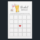 Bubbles and Brew Couple's Shower Bingo-spel<br><div class="desc">Bubbles & Brew Tema Möhippa / par dusch Bingo-spel med vattenfärgillustration av champagne & öl. . Anpassa kortets baksida med parets namn och duschdatum.</div>