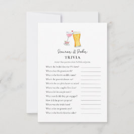 Bubbles and Brew  Partrival Trivia-spel för bröllo Inbjudningar