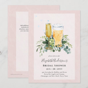 Bubbles and Brews Möhippa Par-inbjudan Inbjudningar