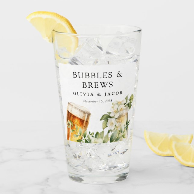 Bubbles and Brews Par Shower Glaskopp (Framsida Ice)