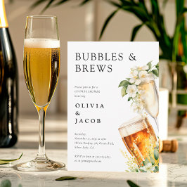 Bubbles and Brews Par Shower Inbjudningar