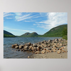 Bubbles and Jordan Pond, Acadia National Park Poster