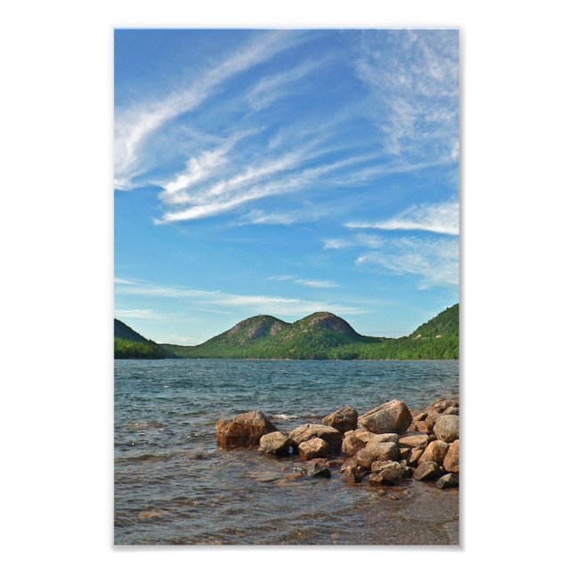 Bubbles and Jordan Pond, Maine Fototryck (Framsidan)
